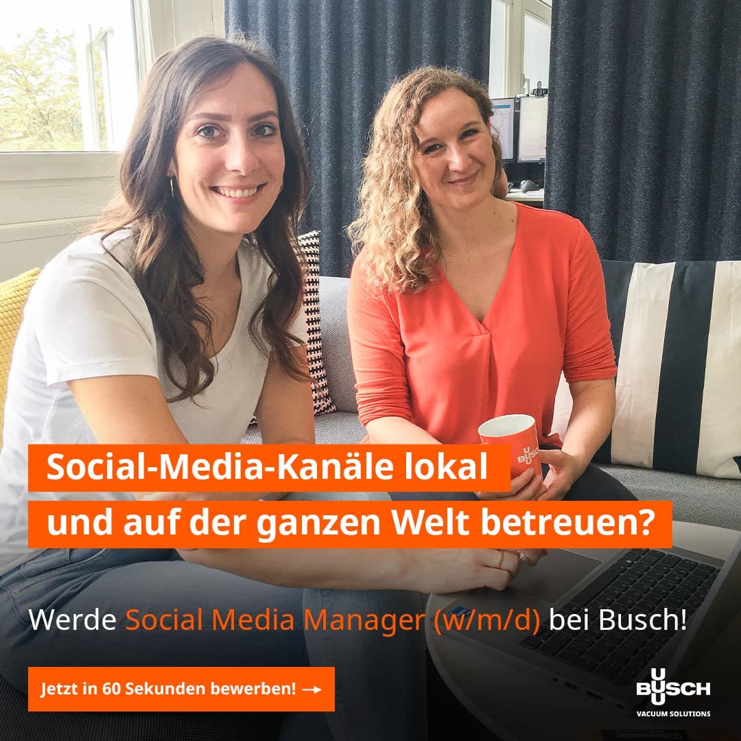Anzeigenmotiv der Recruiting-Kampagne für Busch Vacuum Solutions GmbH
