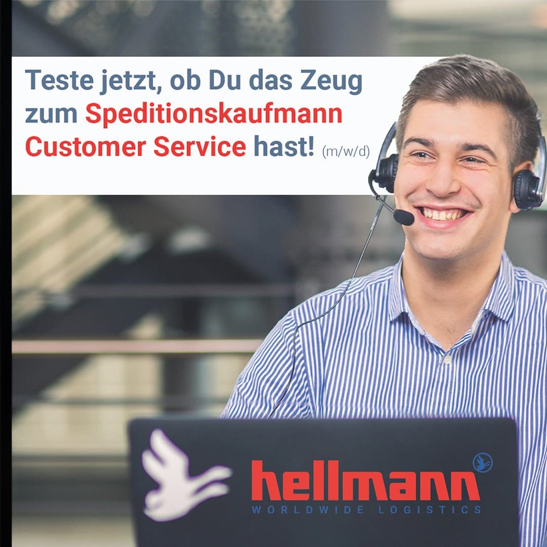 Anzeigenmotiv der Recruiting-Kampagne für Hellmann Worldwide Logistics SE & Co. KG