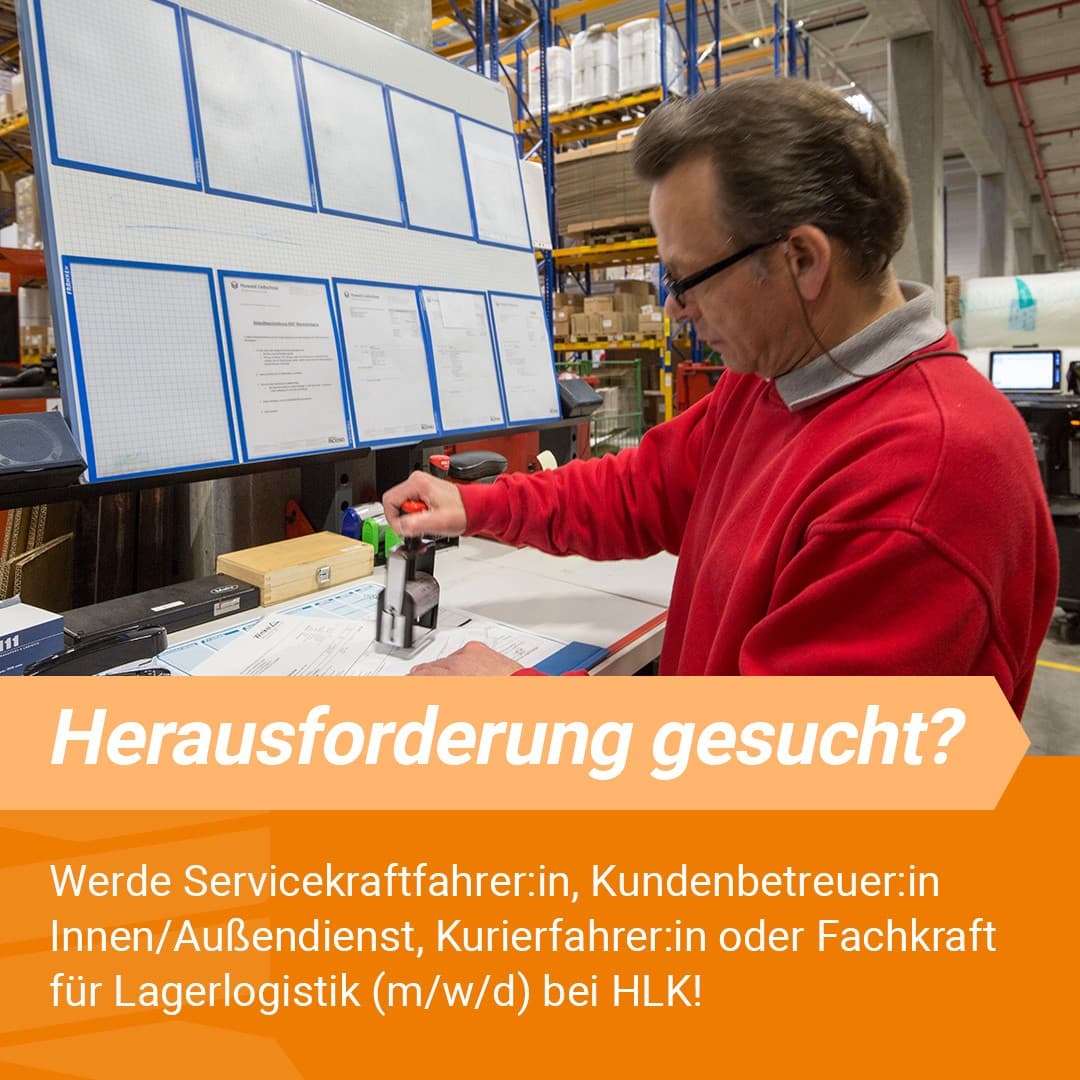 Anzeigenmotiv der Recruiting-Kampagne für HLK Service Logistik