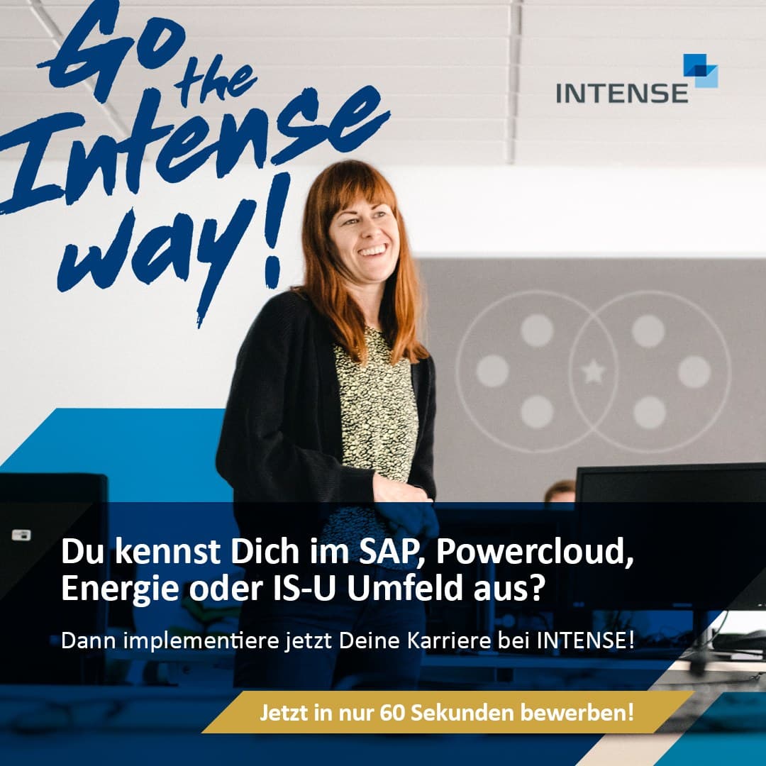 Anzeigenmotiv der Recruiting-Kampagne für INTENSE AG