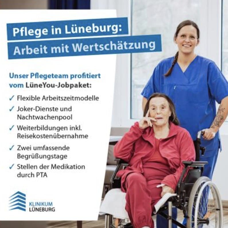 Anzeigenmotiv der Recruiting-Kampagne für Klinikum Lüneburg