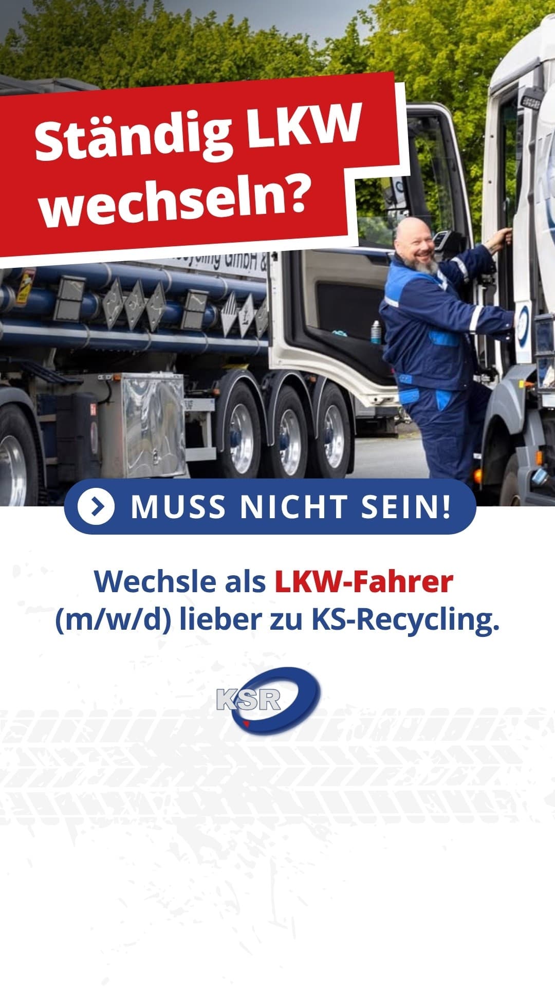Anzeige aus der Recruiting-Kampagne für KS-Recycling GmbH & Co. KG