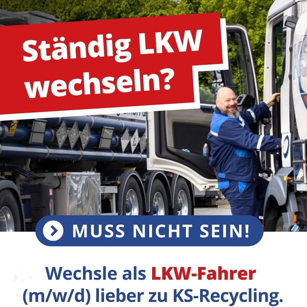 Anzeigenmotiv der Recruiting-Kampagne für KS-Recycling GmbH & Co. KG