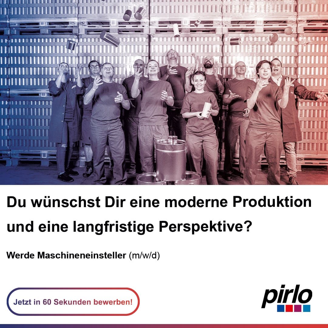Anzeigenmotiv der Recruiting-Kampagne für Pirlo GmbH