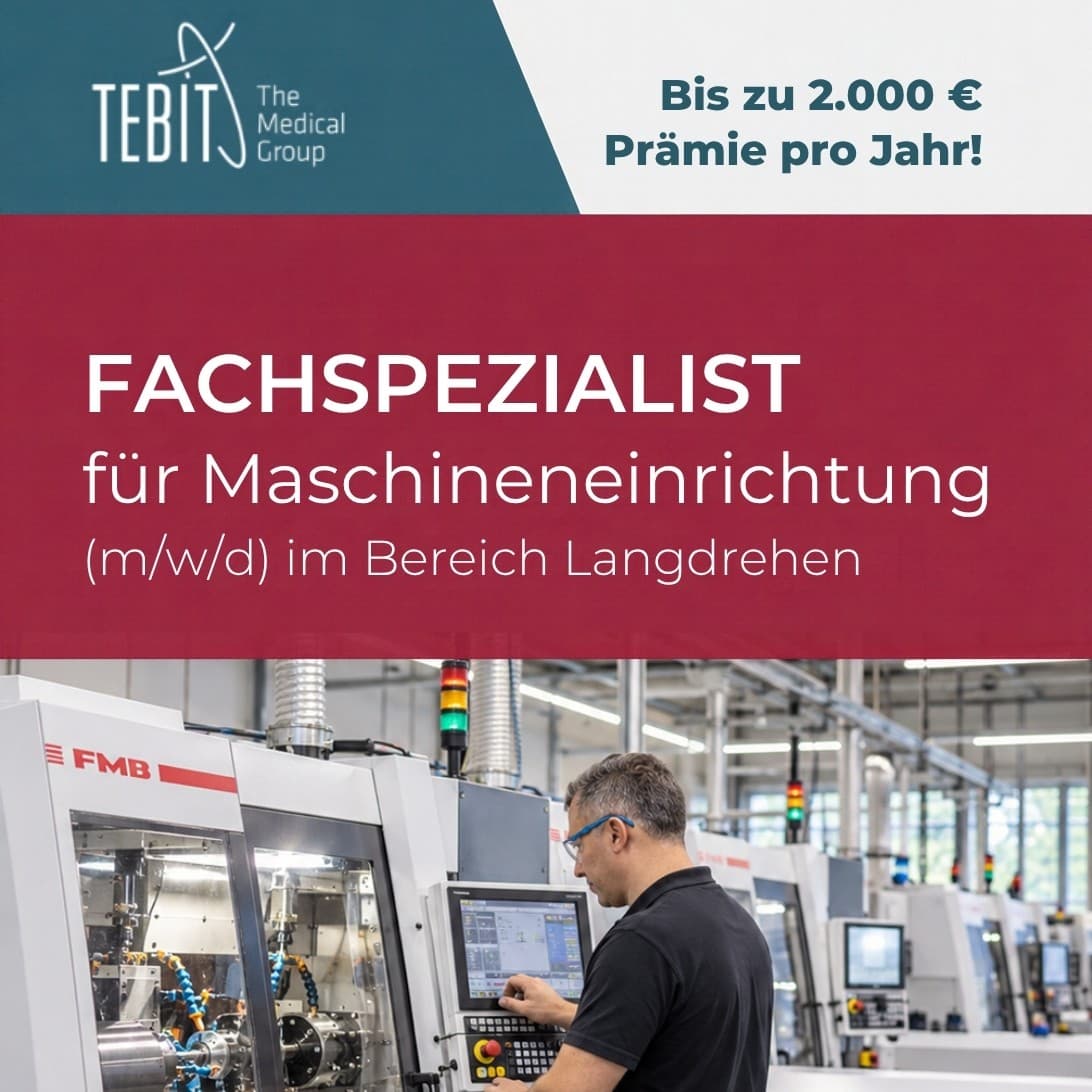 Anzeigenmotiv der Recruiting-Kampagne für TEBIT Medical Devices GmbH