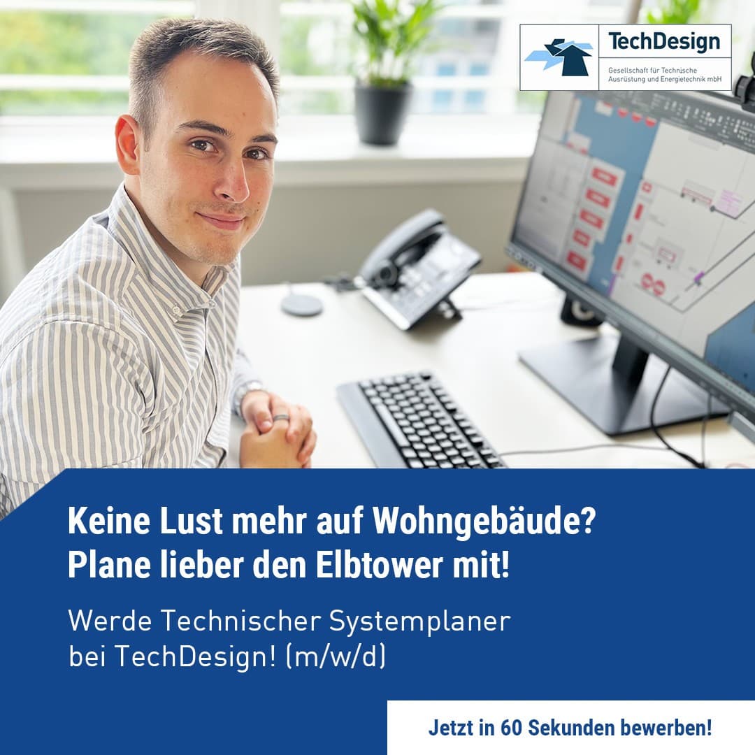 Anzeigenmotiv der Recruiting-Kampagne für TechDesign
