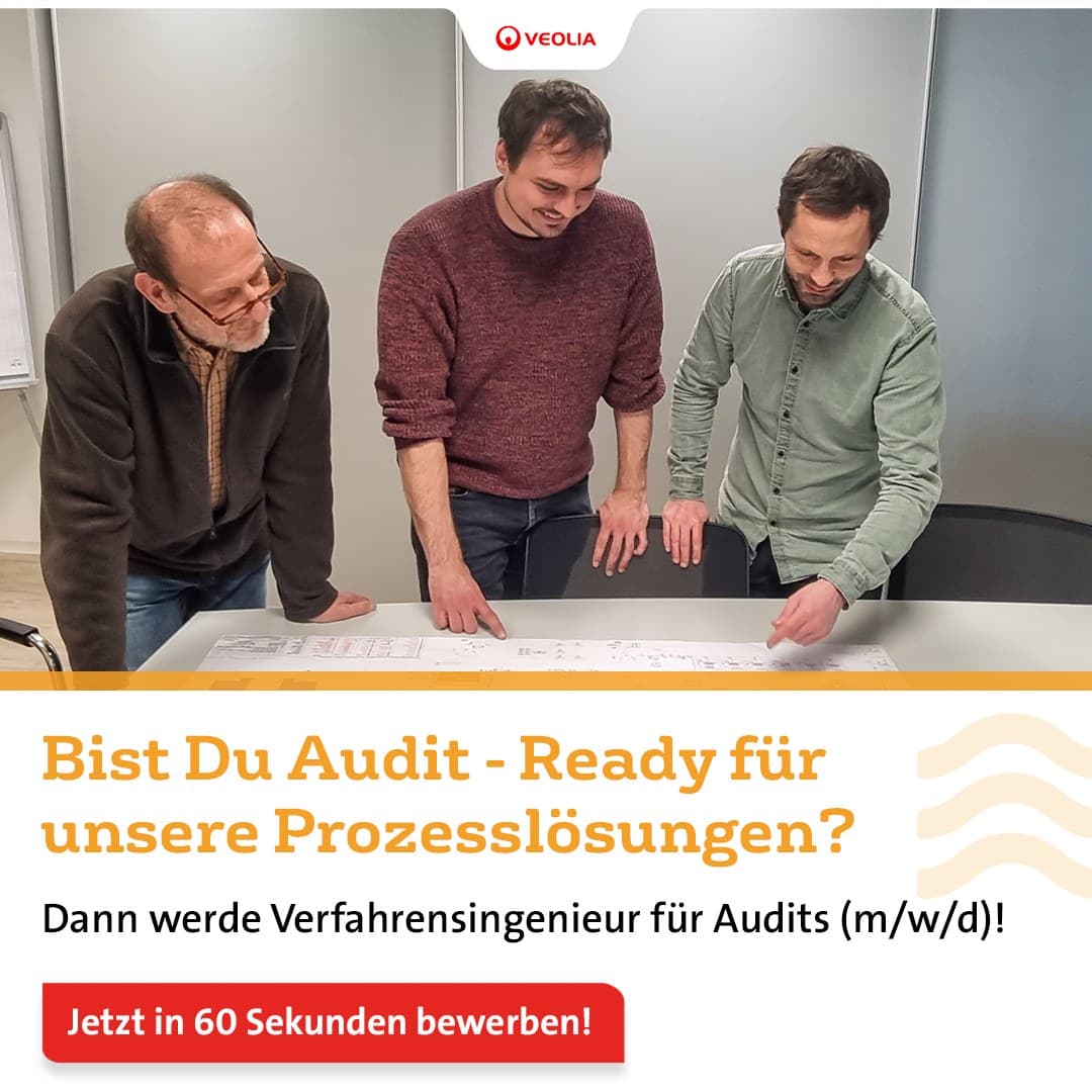 Anzeigenmotiv der Recruiting-Kampagne für Veolia Water Technologies Deutschland GmbH